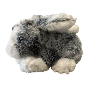 Dan Dee Collectors Choice Gray White Plush Bunny Rabbit 14" Soft Stuffed Animal